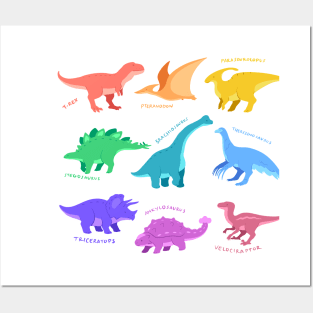 Cute Colorful Dinosaur Character for kids Posters and Art